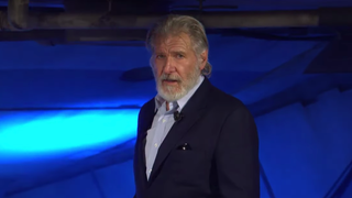 Harrison Ford honored late Chewbacca actor Peter Mayhew at the Galaxy’s Edge opening
